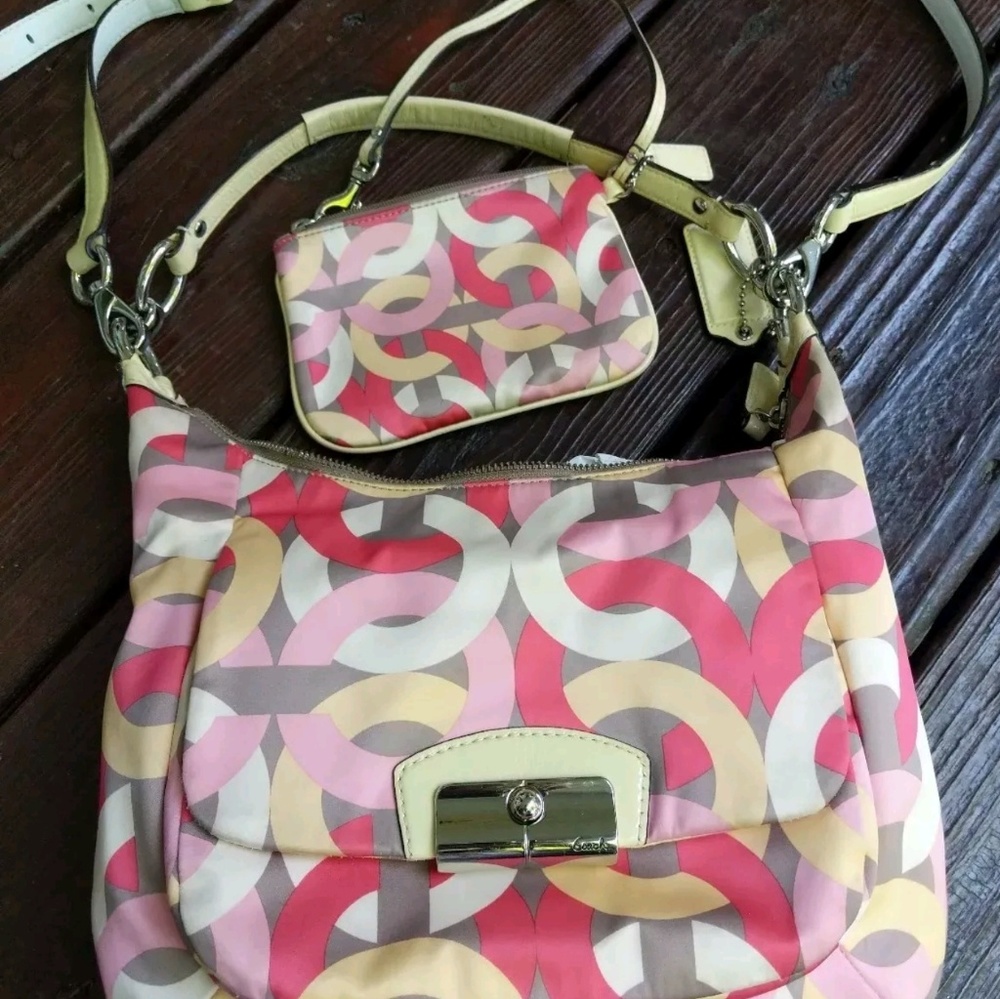 Authentic Coach purse with matching wallet
